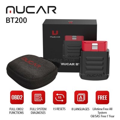 Mucar BT200 Android/iOS (EasyDiag, ThinkDiag) Мультимарочный сканер с пожиттєвими on-line оновленнями 230023 фото
