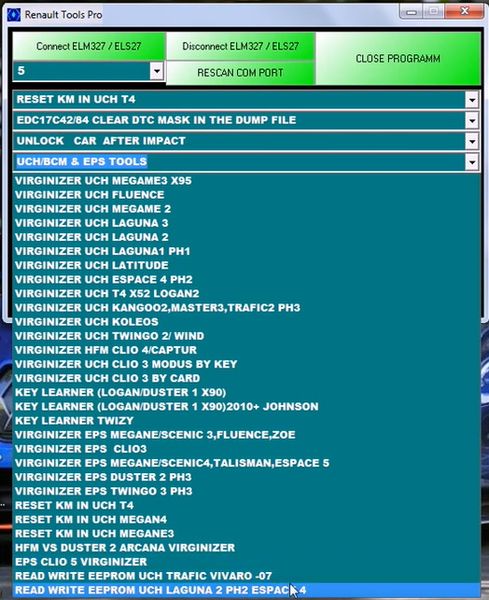 Renault Tools PRO-Crash Data, IMMO OFF, ключі, КМ 191362 фото